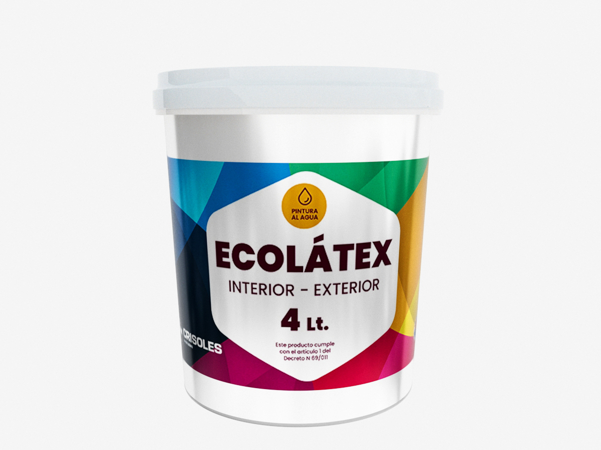 ECOLATEX VIBRANTE ROJO 4 L